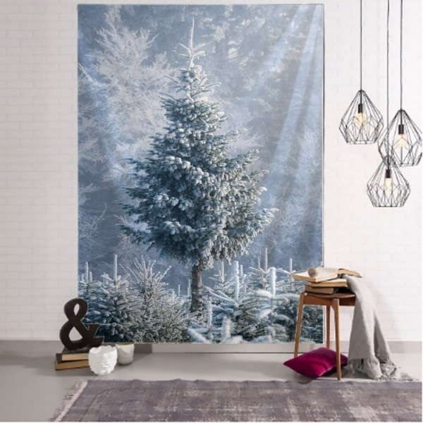Trees in Snow - 130*145cm - Printed Tapestry UK