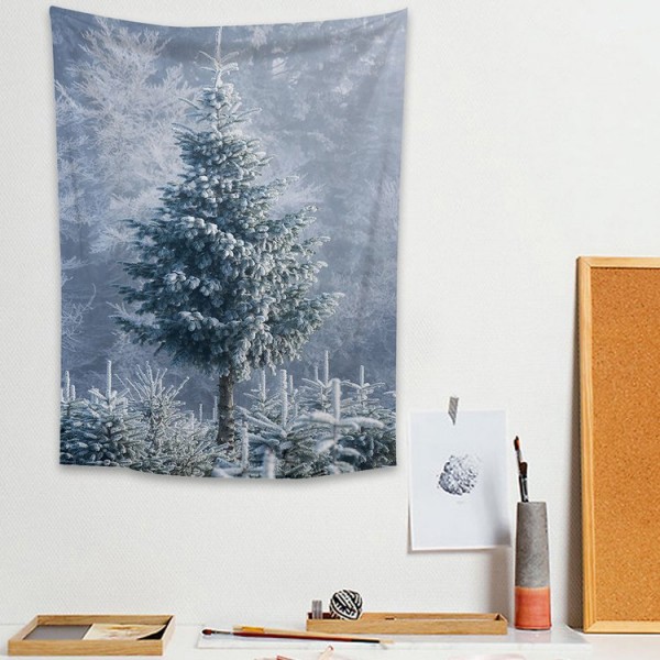 Trees in Snow - 130*145cm - Printed Tapestry UK