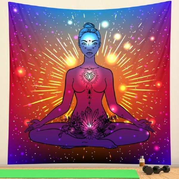 Girls Yoga - 145*130cm - Printed Tapestry UK
