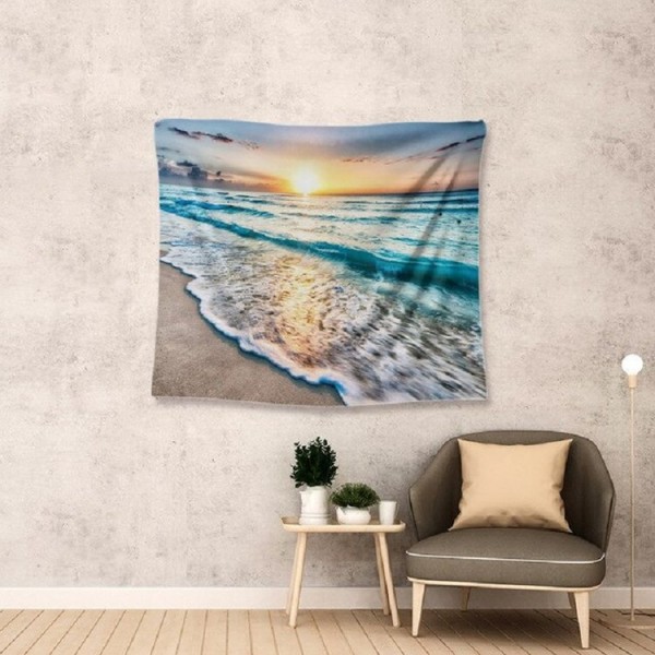 Sunset Seaside - 145*130cm - Printed Tapestry UK