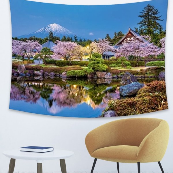 Sakura Yoga - 145*130cm - Printed Tapestry UK