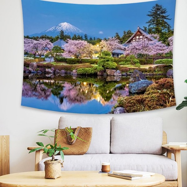 Sakura Yoga - 145*130cm - Printed Tapestry UK