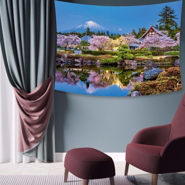 Sakura Yoga - 145*130cm - Printed Tapestry UK