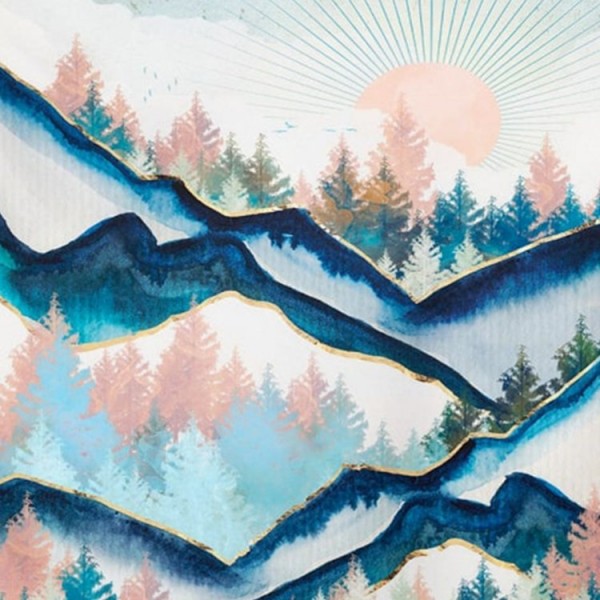 Sun Mountain Sandy - 145*130cm - Printed Tapestry UK