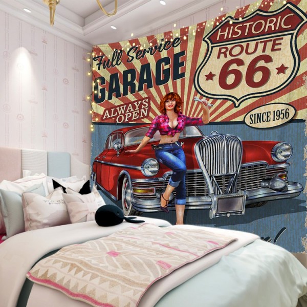 Car Lady - 100*75cm - Printed Tapestry UK