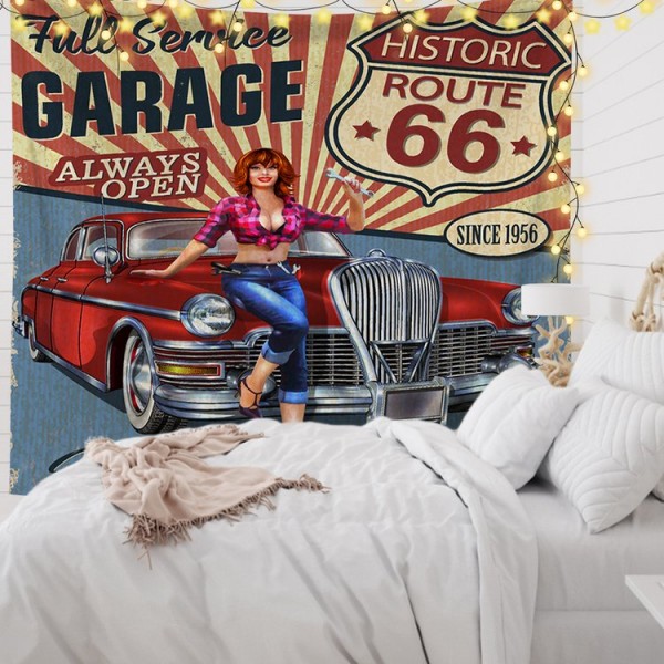 Car Lady - 100*75cm - Printed Tapestry UK