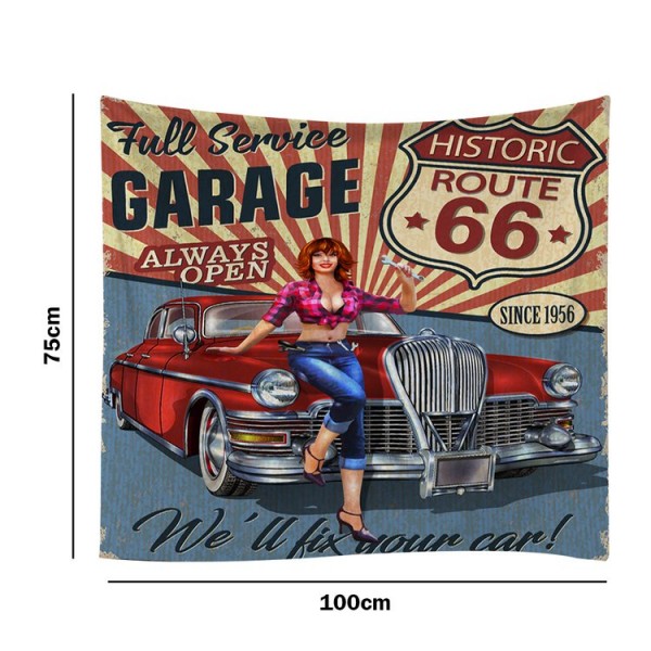 Car Lady - 100*75cm - Printed Tapestry UK