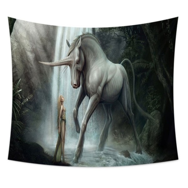 Horse and Girl - 145*130cm - Printed Tapestry UK