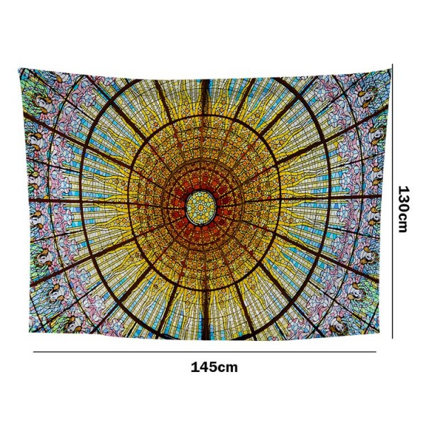 Stained Glas Window - 145*130cm - Printed Tapestry UK