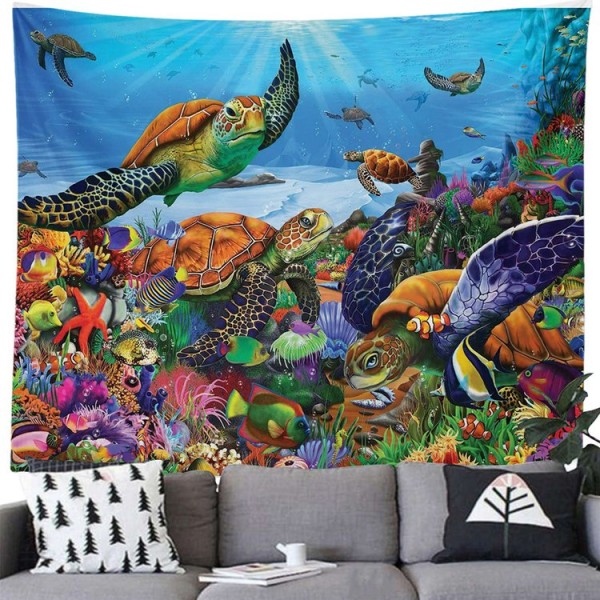 Sea Turtle - 145*130cm - Printed Tapestry UK
