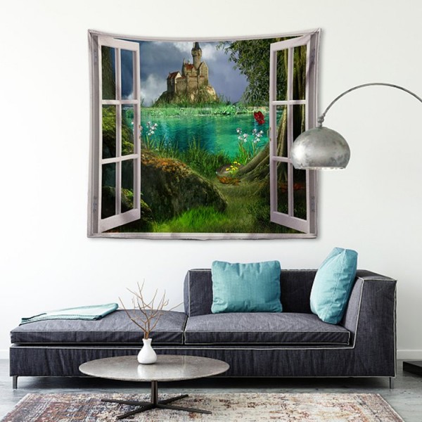 Window Castle - 145*130cm - Printed Tapestry UK