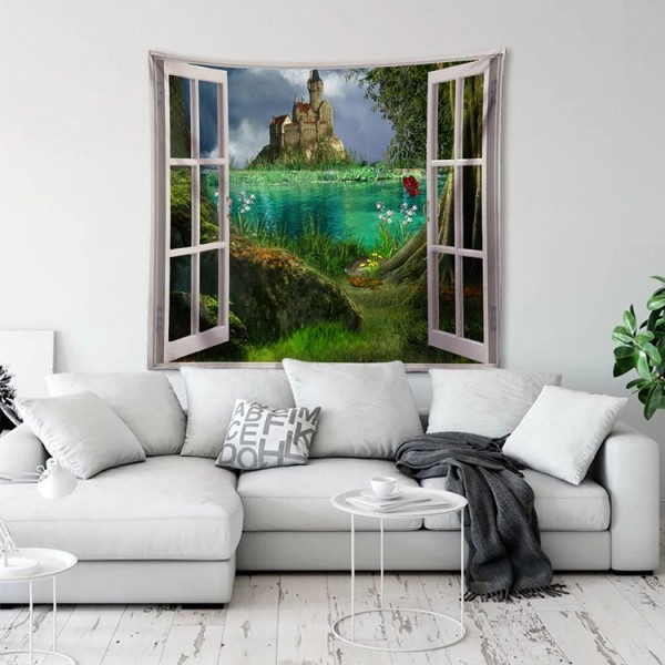 Window Castle - 145*130cm - Printed Tapestry UK