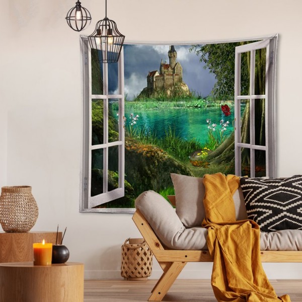 Window Castle - 145*130cm - Printed Tapestry UK