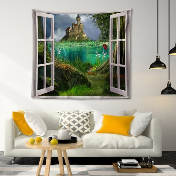 Window Castle - 145*130cm - Printed Tapestry UK