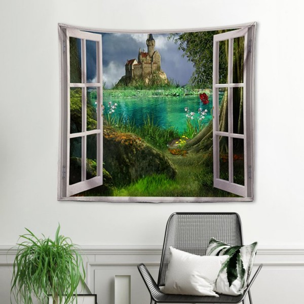 Window Castle - 145*130cm - Printed Tapestry UK