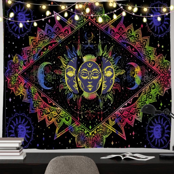 Mandala Sun - 145*130cm - Printed Tapestry UK