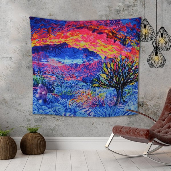Colorful Mountains - 145*130cm - Printed Tapestry UK