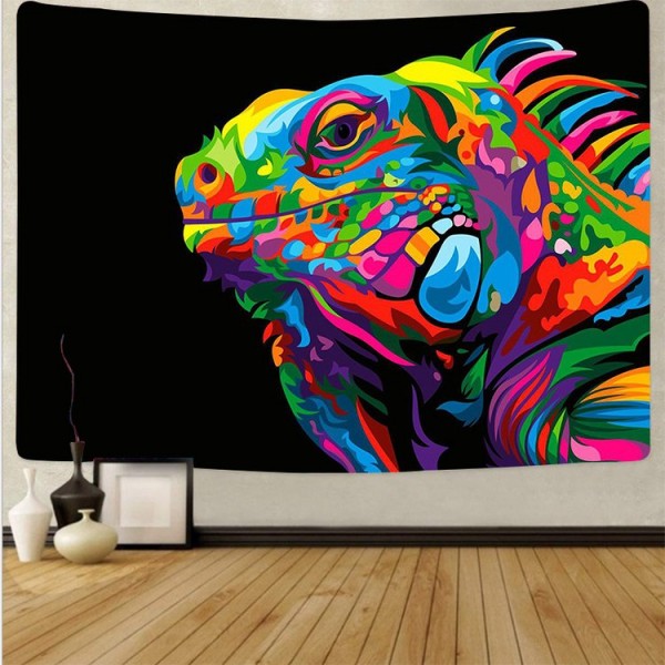 Colorful Lizard - 145*130cm - Printed Tapestry UK