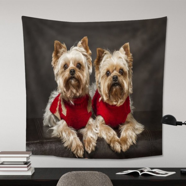 Two Dogs - 100*75cm - Printed Tapestry UK