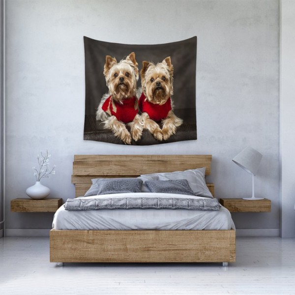 Two Dogs - 100*75cm - Printed Tapestry UK