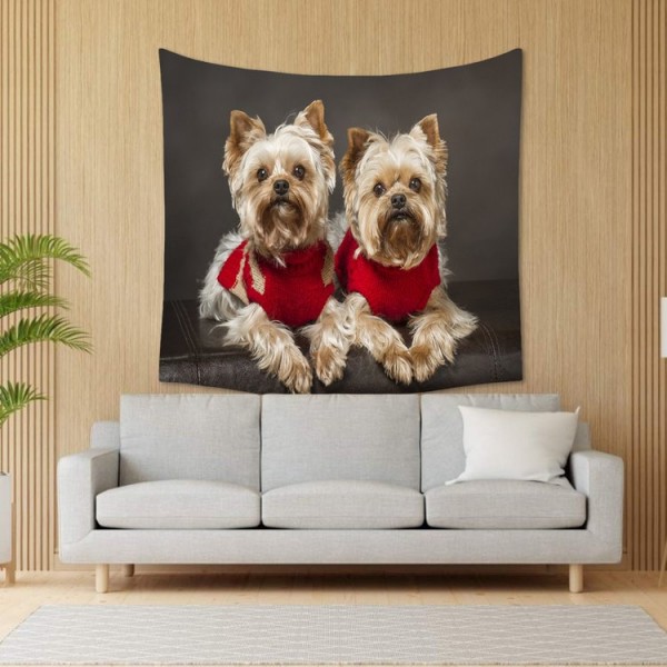 Two Dogs - 100*75cm - Printed Tapestry UK