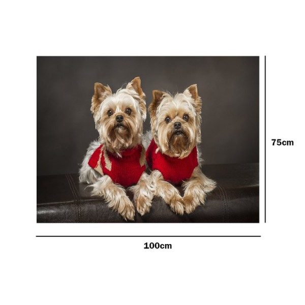 Two Dogs - 100*75cm - Printed Tapestry UK