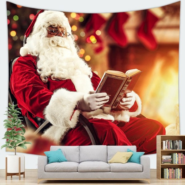 Reading Santa - 100*75cm - Printed Tapestry UK
