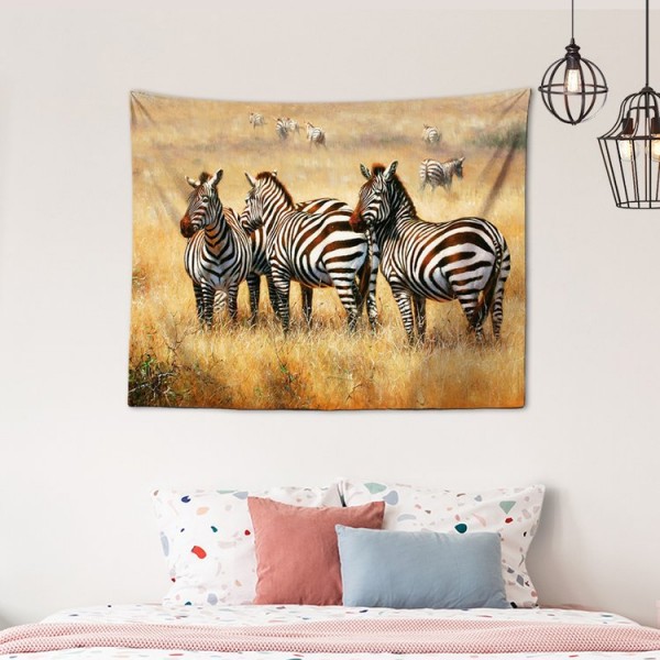 Zebra Herd - 100*75cm - Printed Tapestry UK