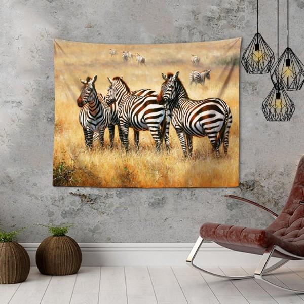 Zebra Herd - 100*75cm - Printed Tapestry UK