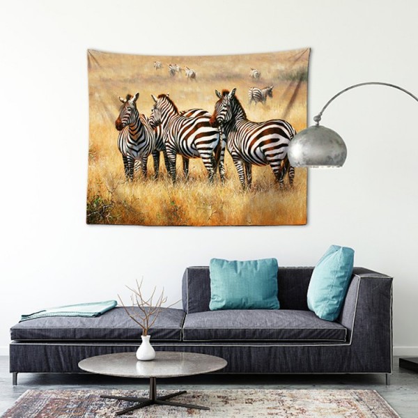 Zebra Herd - 100*75cm - Printed Tapestry UK