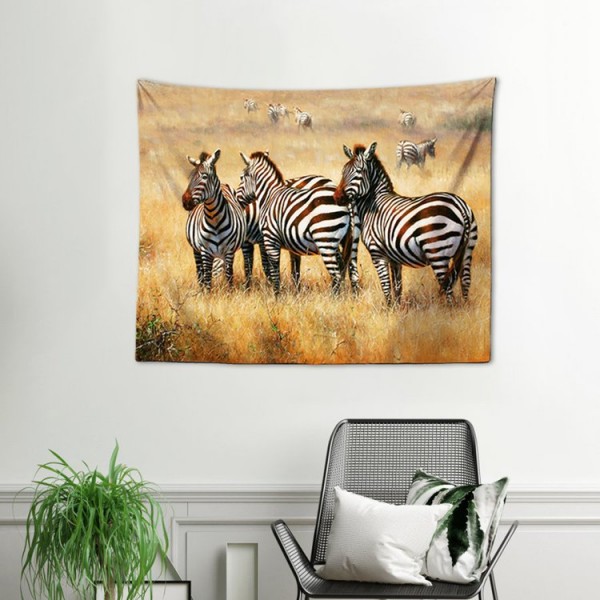 Zebra Herd - 100*75cm - Printed Tapestry UK