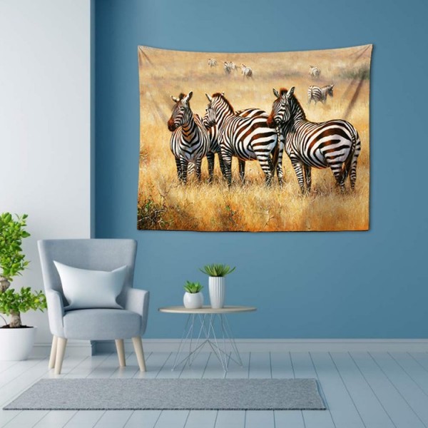 Zebra Herd - 100*75cm - Printed Tapestry UK