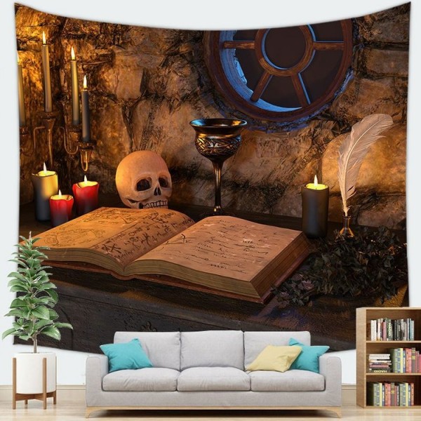 Skull Desk - 100*75cm - Printed Tapestry UK