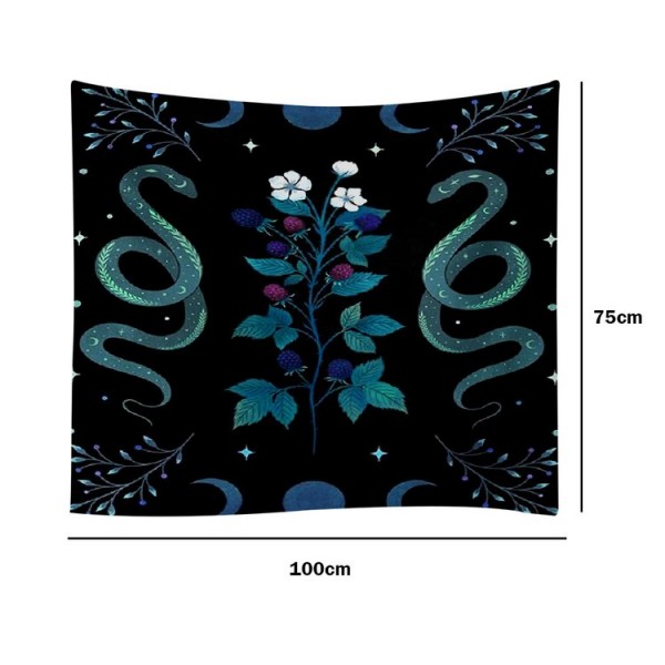 Flower Snake Animal - 75*100cm - Printed Tapestry UK