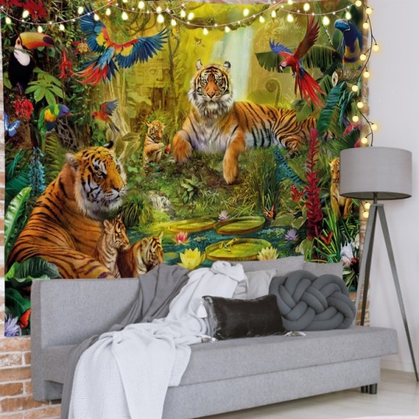 Tigers - 100*75cm - Printed Tapestry UK