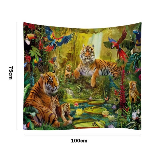 Tigers - 100*75cm - Printed Tapestry UK