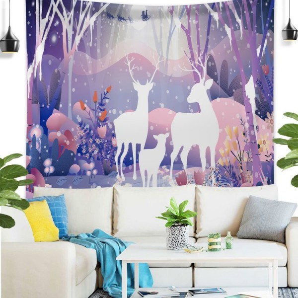 Deers in Woods Animal - 100*75cm - Printed Tapestry UK