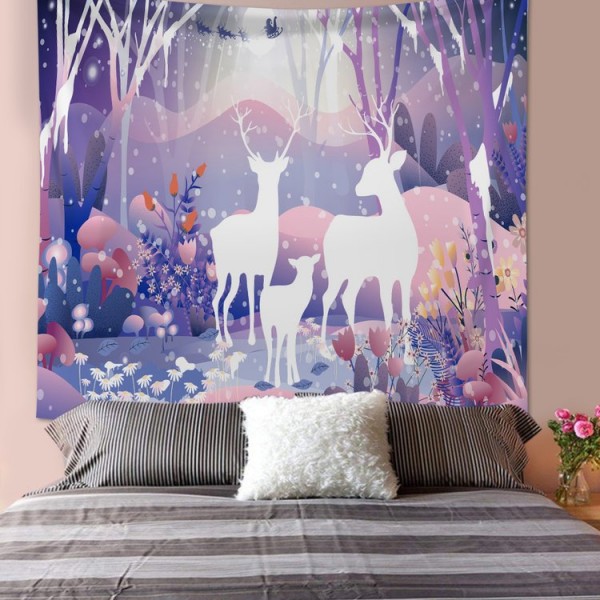 Deers in Woods Animal - 100*75cm - Printed Tapestry UK