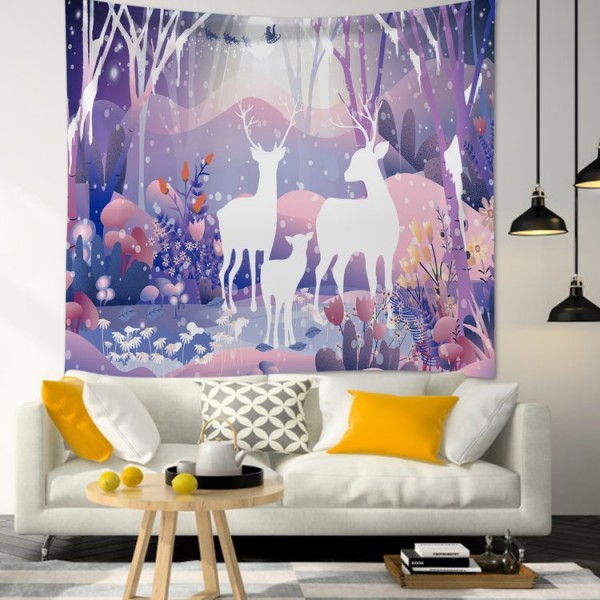 Deers in Woods Animal - 100*75cm - Printed Tapestry UK