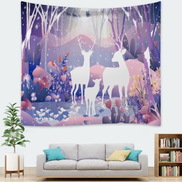 Deers in Woods Animal - 100*75cm - Printed Tapestry UK