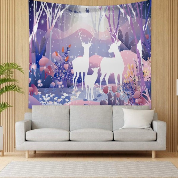 Deers in Woods Animal - 100*75cm - Printed Tapestry UK