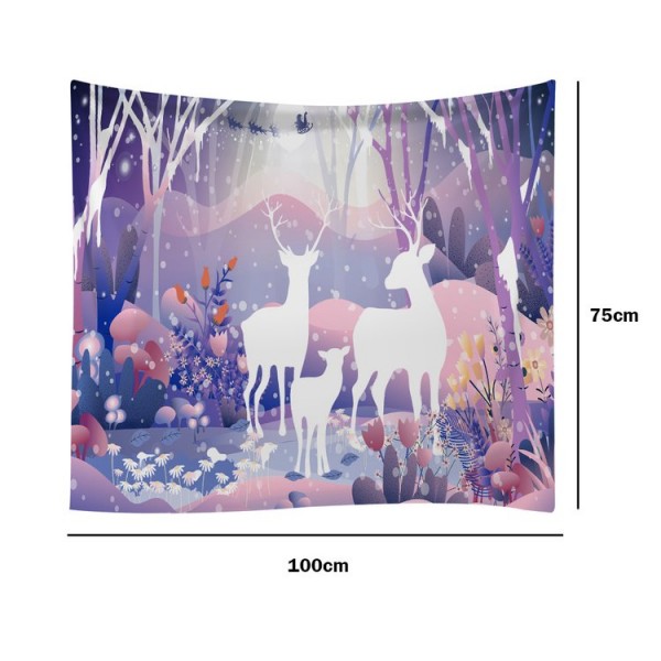 Deers in Woods Animal - 100*75cm - Printed Tapestry UK