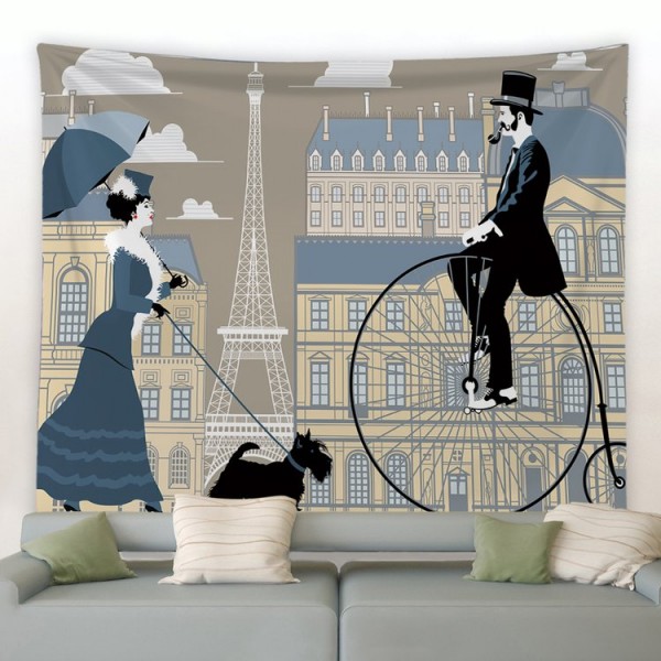 Paris Street - 100*75cm - Printed Tapestry UK