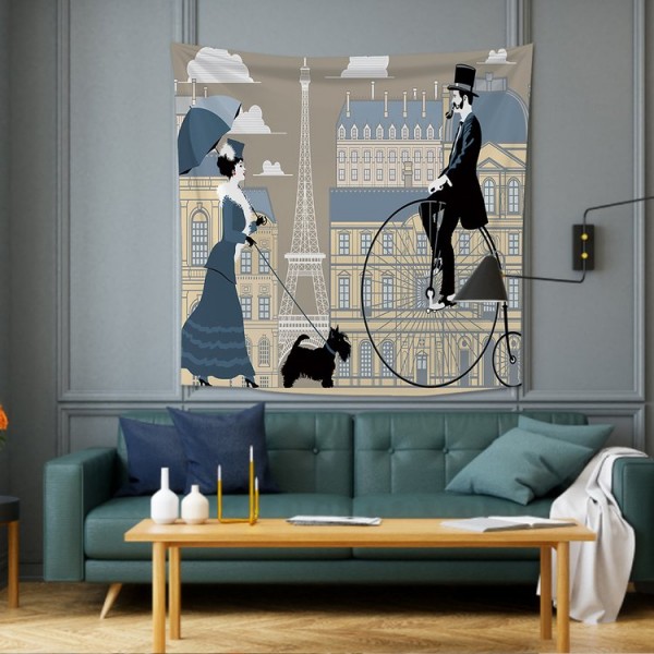 Paris Street - 100*75cm - Printed Tapestry UK