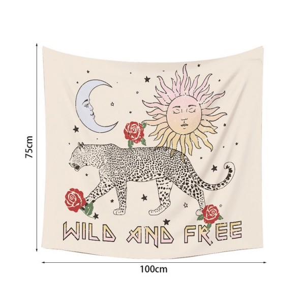 Tiger Sun Moon - 100*75cm - Printed Tapestry UK