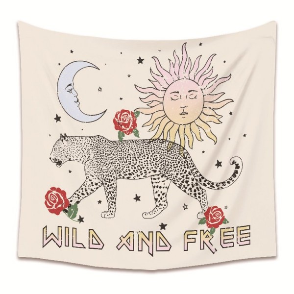 Tiger Sun Moon - 100*75cm - Printed Tapestry UK