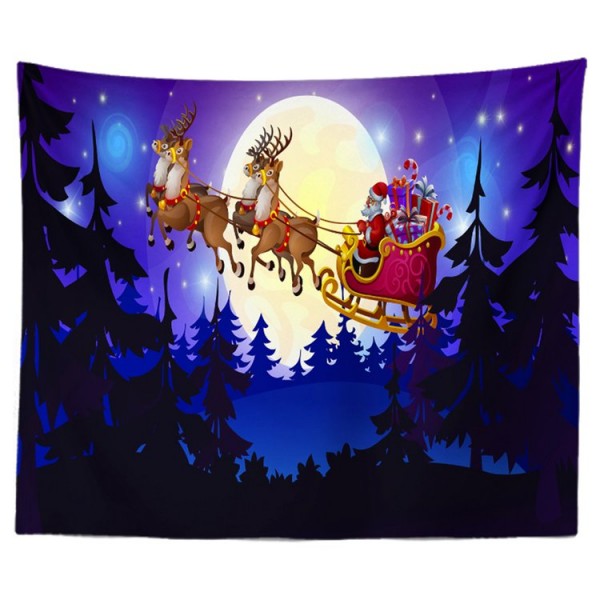 Santa Elk - 100*75cm - Printed Tapestry UK