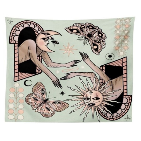 Sun Moon Butterfly - 100*75cm - Printed Tapestry UK