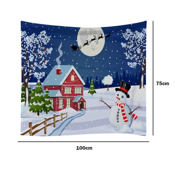 Christmas Night - 100*75cm - Printed Tapestry UK