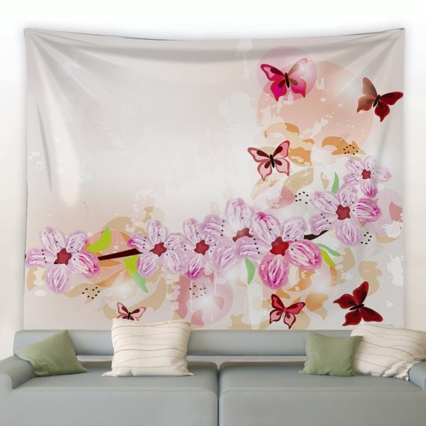 Peach Blossom Branch - 100*75cm - Printed Tapestry UK